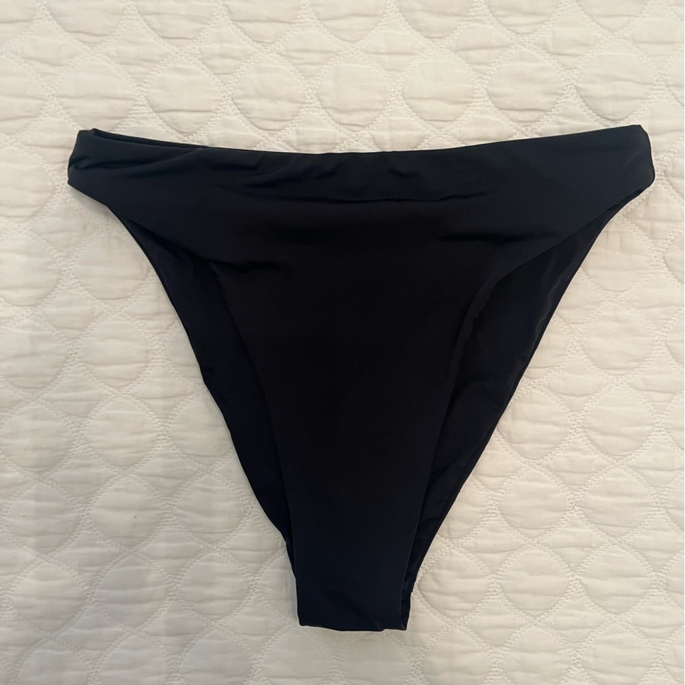 COPY - Set active high cut black swim bottoms